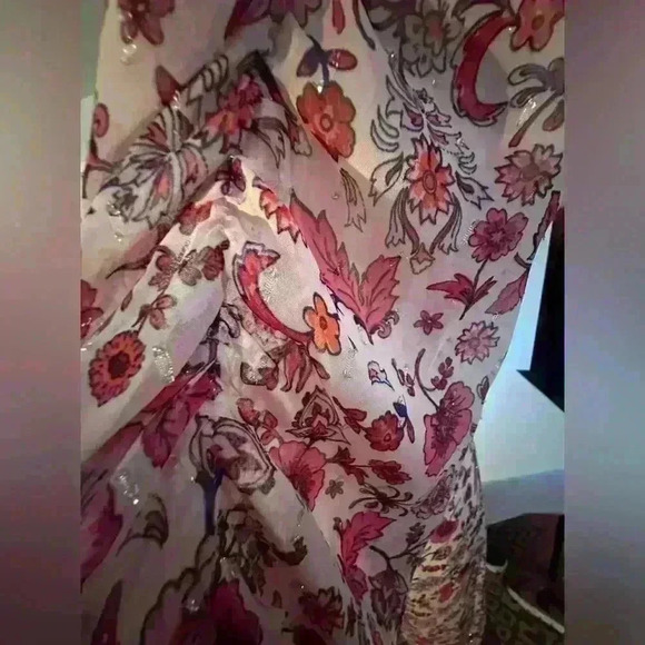 Long Duster with Tie Belt in Pink Floral - Picture 10 of 10